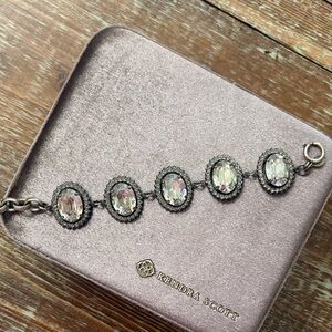 Catherine Popesco Silver Bracelet with Crystal Accents